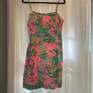 Lilly Pulitzer Brenda Stretch Dress, Totally Blossom Print Size 10